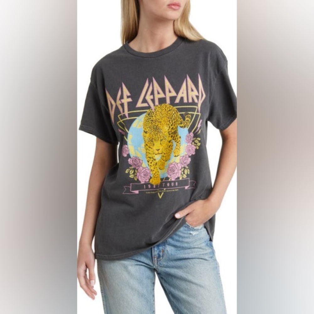 Vinyl Icons Def Leppard 1987 Tour Graphic T-Shirt Size Small Nordstrom - Picture 1 of 5